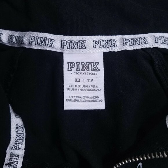 Victoria's Secret LOVE PINK Black Half Zip Sweatshirt Sweater Size XS - Picture 6 of 7